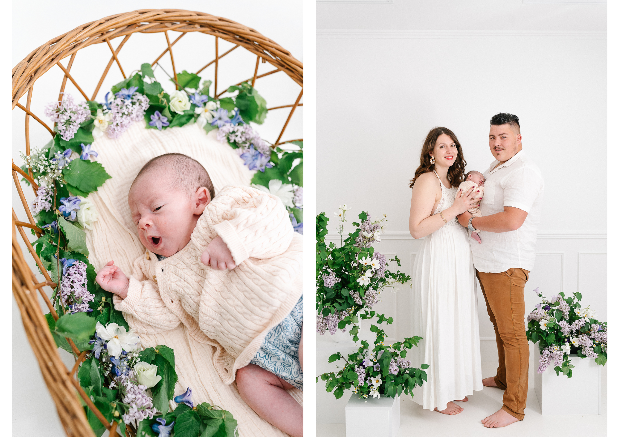 séance photo de naissance au studio de julie chef photography