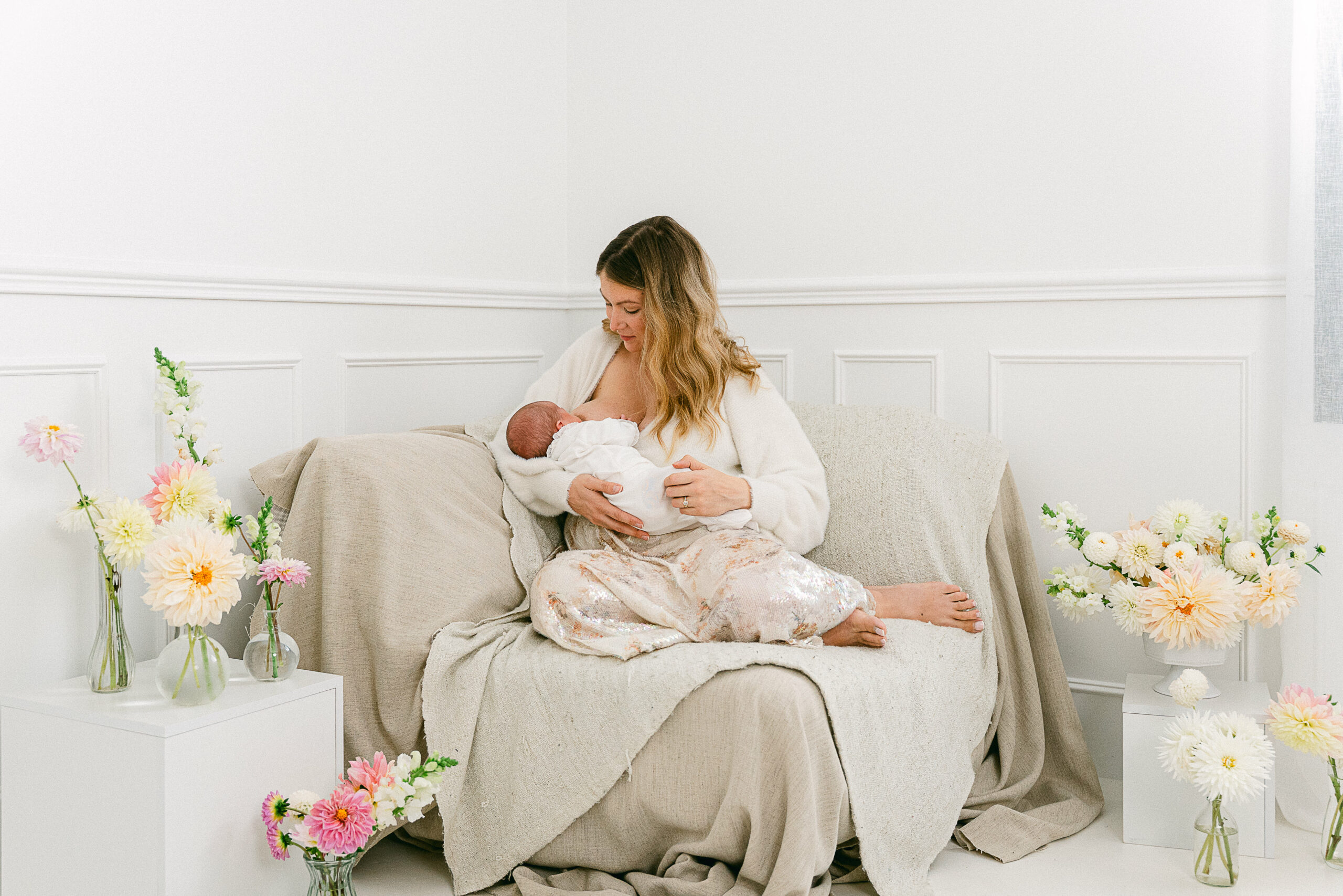 séance photo de naissance au studio